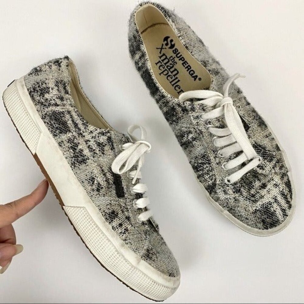 Superga x The Man Repeller Metallic Textured Sneakers Women's 9.5